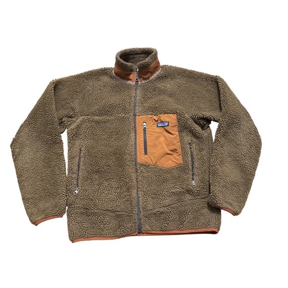 Patagonia Men's Classic Retro-X Fleece Faux Fur Jacket Brown Size XS